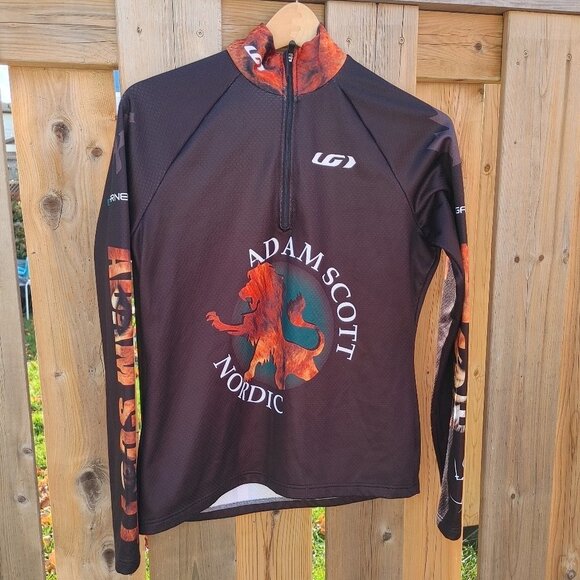 Louis Garneau adam scott Long Sleeve Cycling Jersey Half Zip Men's Medium - Picture 1 of 7